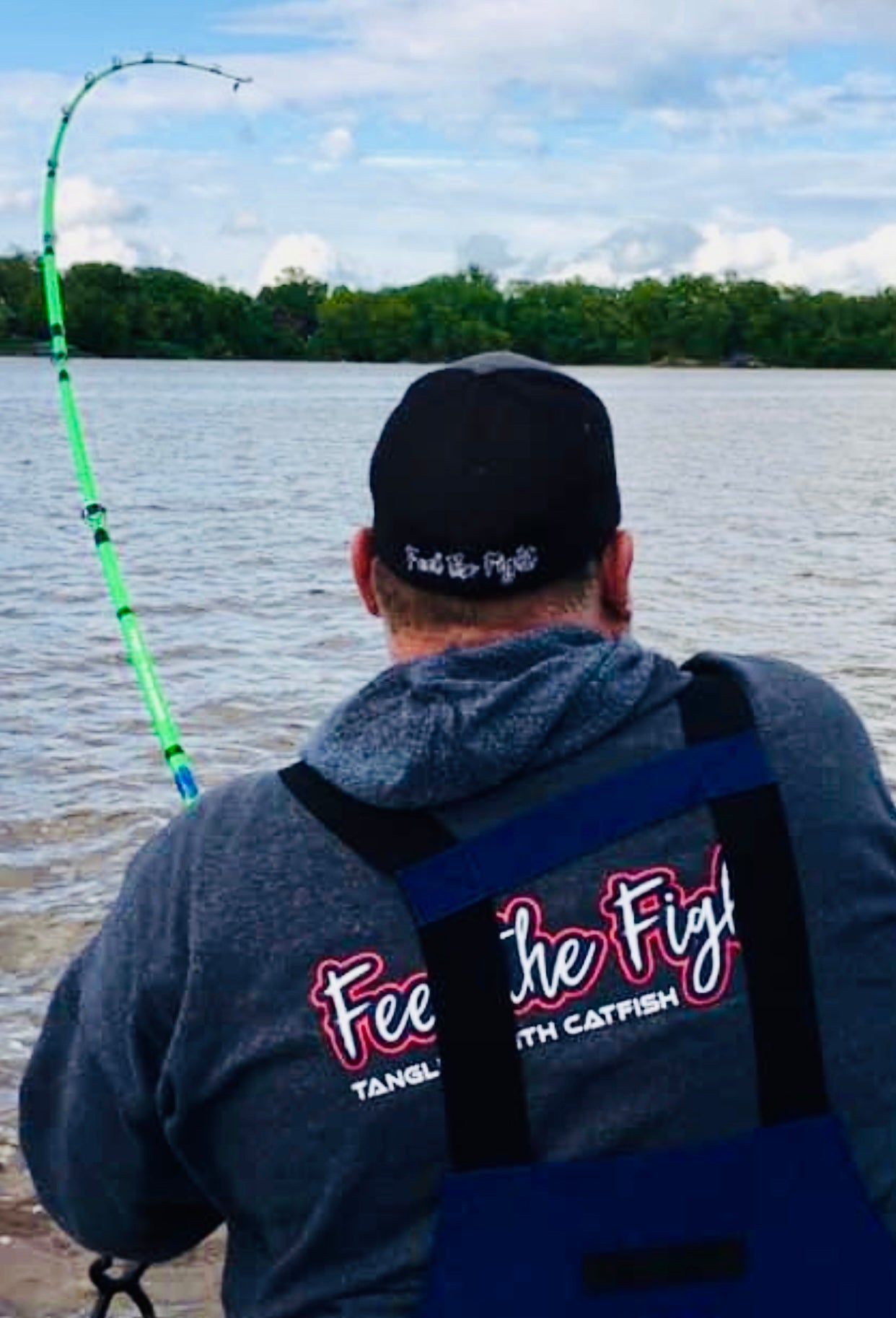 man using twc rod with feel the fight apparel