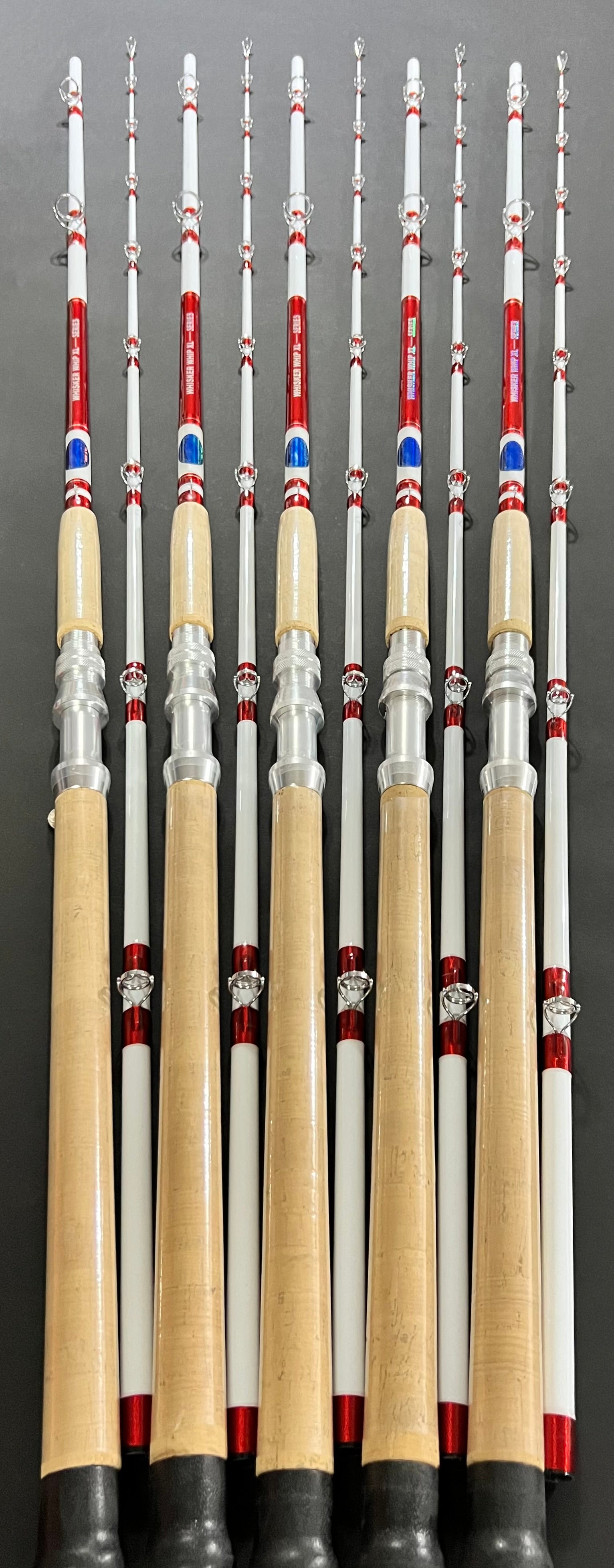Whisker Whip XL White/Red Rod – Tangling With Catfish