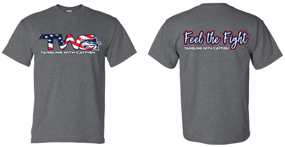 "TWC/Feel the Fight" Charcoal/Patriotic T-Shirts