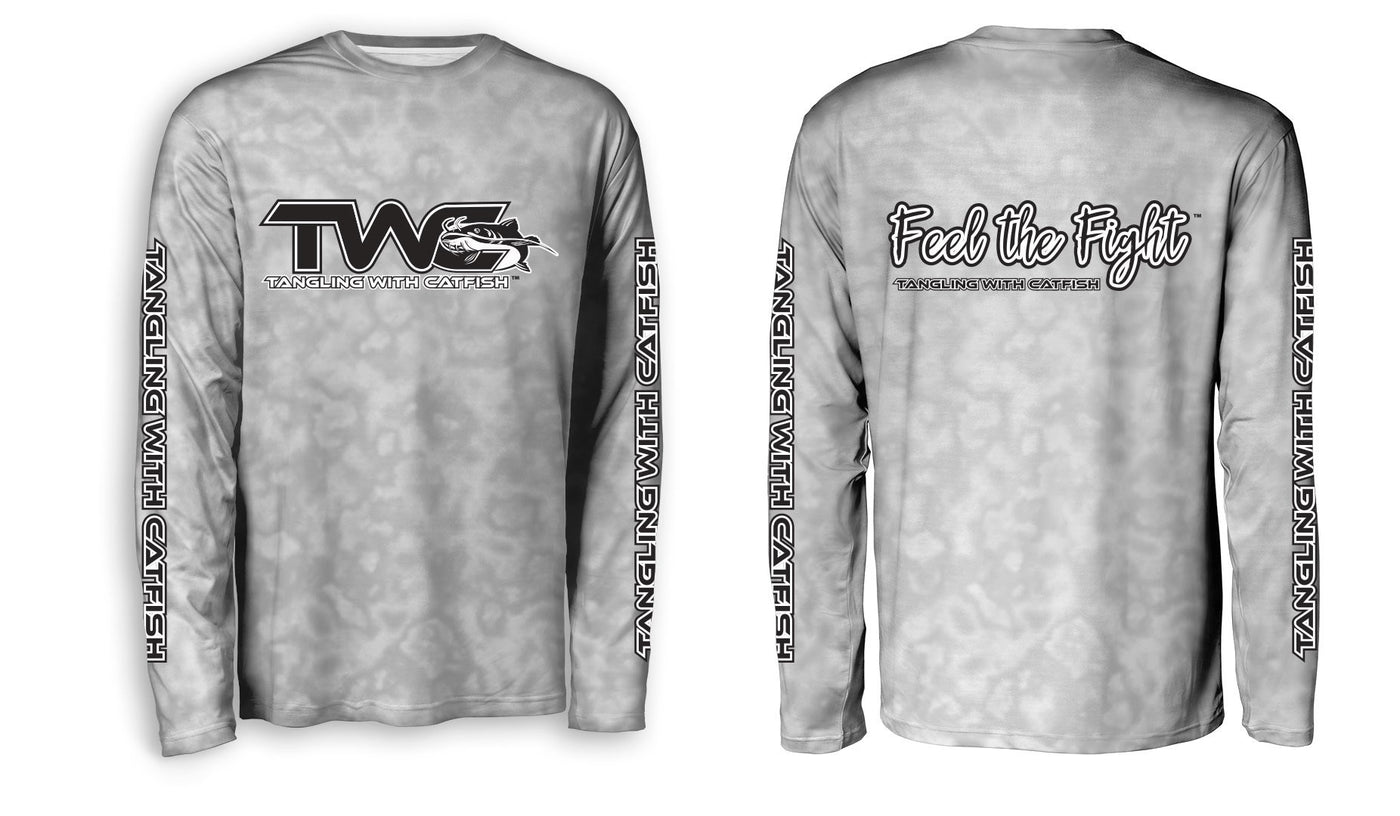 "TWC/Feel the Fight" Performance Long Sleeve Gray/White/Black