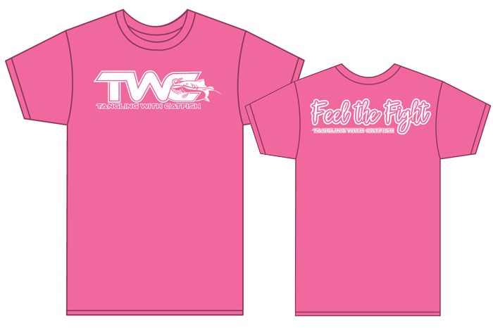 "TWC/Feel The Fight" Pink/White  T-Shirt